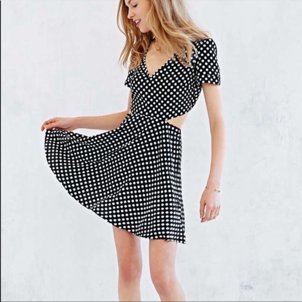 Oh My Love black and white polka dot dress (Urban Outfitters)